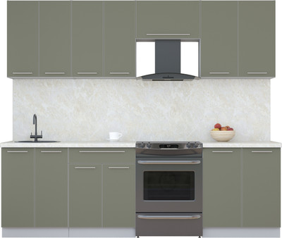 Кухонный гарнитур Interline Мила Пластик 2.5 А (кварцевый/кварцевый/опал светлый)