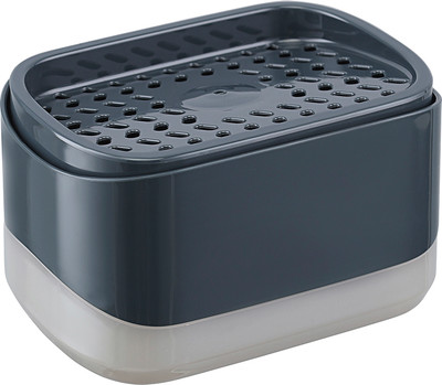 Дозатор моющего средства с подставкой для губки Smart Solutions Nori SS0000225 (темно-серый)