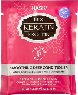 Кондиционер для волос HASK с протеином Кератина для придания гладкости (50мл)