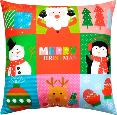 Подушка декоративная MATEX Winter. Открытка 9 / 58-014 (красный/зеленый/голубой)
