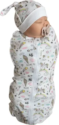 Пеленка-кокон детская Amarobaby Soft Hugs Единороги / AMARO-5701SH2-ED-68 (р.68-74)
