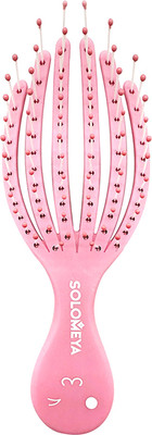 Расческа-массажер Solomeya Detangling Octopus Mini Wet & Dry Pink / 14-2083 (розовый)