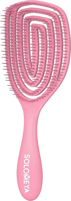Расческа-массажер Solomeya Detangler Wet & Dry Oval Strawberry / 14-2031 (с ароматом клубники)
