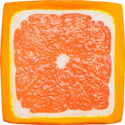 Подушка на стул MATEX Frutis Cuadro Line. Грейпфрут / 30-881 (оранжевый/красный)