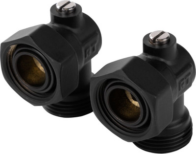 Монтажный комплект для радиатора Royal Thermo Набор нижнего подключения Угловой раздельный RANPU13434BL (черный)