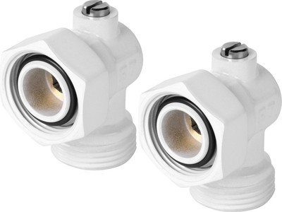 Монтажный комплект для радиатора Royal Thermo Набор нижнего подключения Угловой раздельный RANPU13434WH (белый)