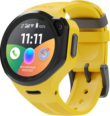 Умные часы детские Elari KidPhone Маруся 4GR M / KP-4GR-M-YEL (желтый)