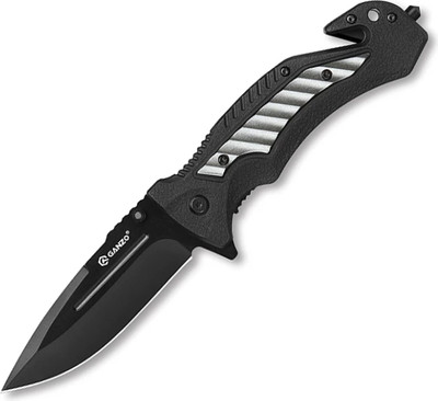 Нож туристический GANZO G628-GY (черный/серый)