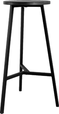 Табурет барный Stal-Massiv TRH-63 (дуб черный/черный)