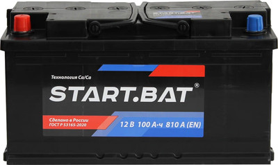 Автомобильный аккумулятор СтартБат 6СТ-100 VL рус прямая L (100 А/ч)