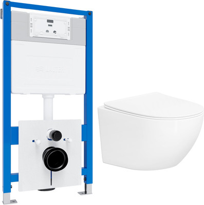 Унитаз подвесной с инсталляцией Lauter Sulzdorf + 21901001 (белый с микролифтом)