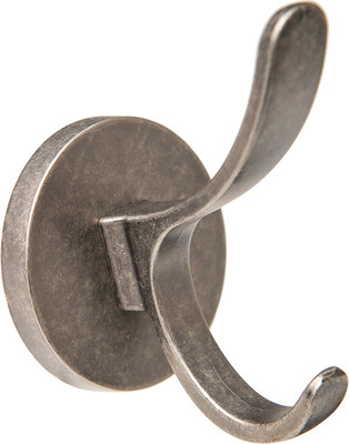 Крючок для одежды Kerron KR 0350 BAZ двухрожковый (черненый старинный цинк)