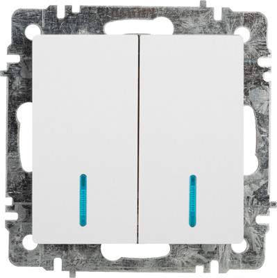 Выключатель INTRO Accent 6-105-01 / Б0063505 (белый)