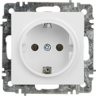 Розетка INTRO Accent 6-202-01 / Б0063678 (белый)