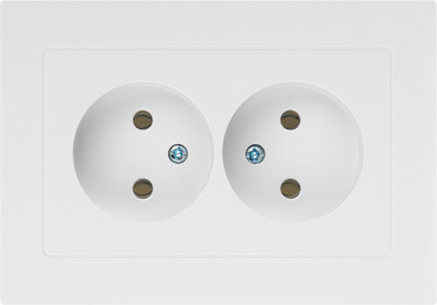 Розетка INTRO Accent 6-204-01 / Б0063447 (белый)