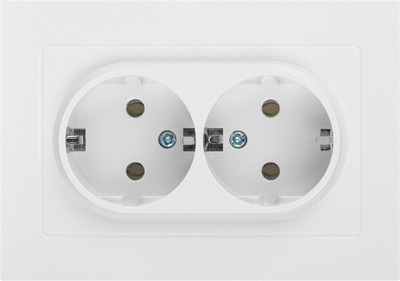 Розетка INTRO Accent 6-205-01 / Б0063485 (белый)