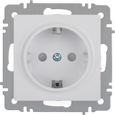 Розетка INTRO Accent 6-206-01 / Б0063506 (белый)