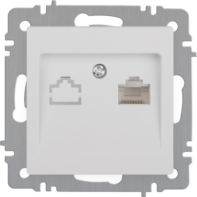 Розетка INTRO Accent 6-303-01 / Б0063624 (белый)