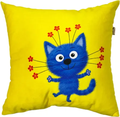 Подушка декоративная MATEX Kotoklism line. Усы цветы / 28-802 (фисташковый)