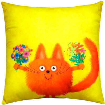 Подушка декоративная MATEX Kotoklism line. Клубок / 52-043 (оранжевый/лососевый)