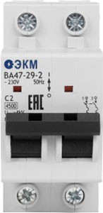 Выключатель автоматический ЭКМ ВА47-29-2D1-УХЛ3 4.5кА / 330559