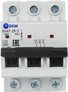 Выключатель автоматический ЭКМ ВА47-29-3C50-УХЛ3 4.5кА / 330597