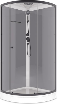 Душевая кабина Domani-Spa Simple 99 Black / DS01Sm99LGrCl00.Gt-V1.2-Black (серый/прозрачное стекло)