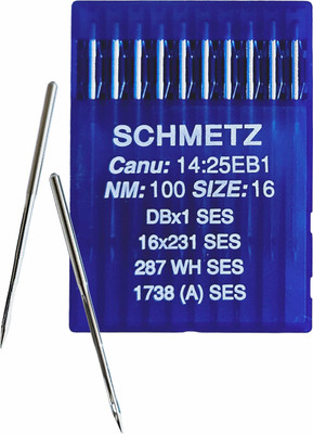 Набор игл для промышленной швейной машины Schmetz DBx1 100 SES Sch-10 (10шт, для трикотажа)