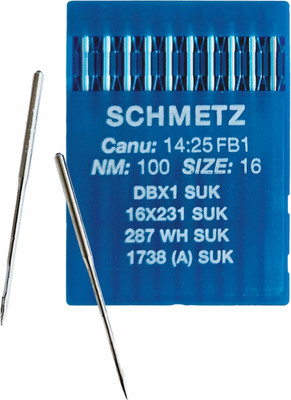 Набор игл для промышленной швейной машины Schmetz DBx1 100 SUK Sch-10 (10шт, для высокоэластичных тканей)