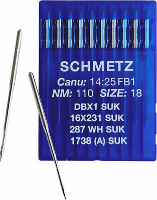 Набор игл для промышленной швейной машины Schmetz DBx1 110 SUK Sch-10 (10шт, для высокоэластичных тканей)