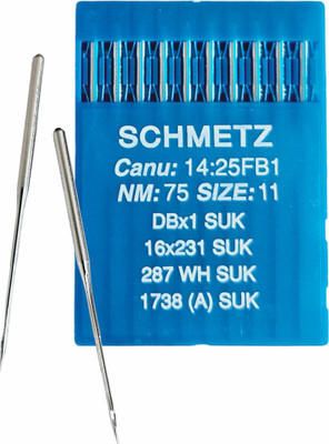 Набор игл для промышленной швейной машины Schmetz DBx1 75 SUK Sch-10 (10шт, для высокоэластичных тканей)
