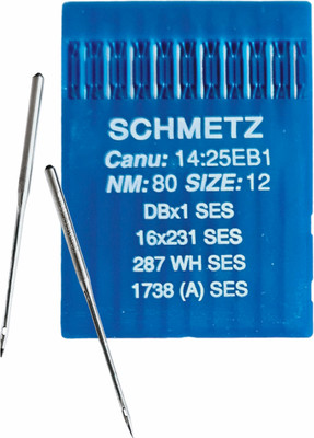 Набор игл для промышленной швейной машины Schmetz DBx1 80 SES Sch-10 (10шт, для трикотажа)