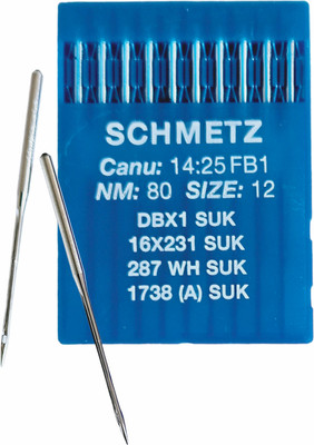 Набор игл для промышленной швейной машины Schmetz DBx1 80 SUK Sch-10 (10шт, для высокоэластичных тканей)