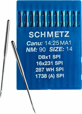 Набор игл для промышленной швейной машины Schmetz DBx1 90 SPI Sch-10 (10шт, для шелка)