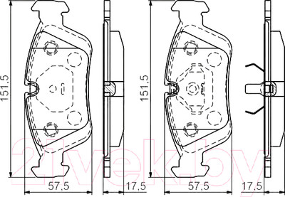 Тормозные колодки Bosch 0986495060