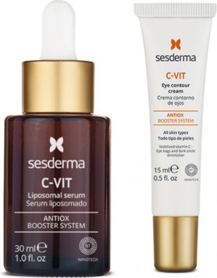 Набор косметики для лица Sesderma C-Vit Крем для век 15мл + Сыворотка для лица 30мл