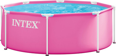 Каркасный бассейн Intex Metal Frame / 28290 (244х76, розовый)