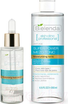 Набор косметики для лица Bielenda Skin Clinic Professional с гиалуроновой кислотой Тоник+Сыворотка