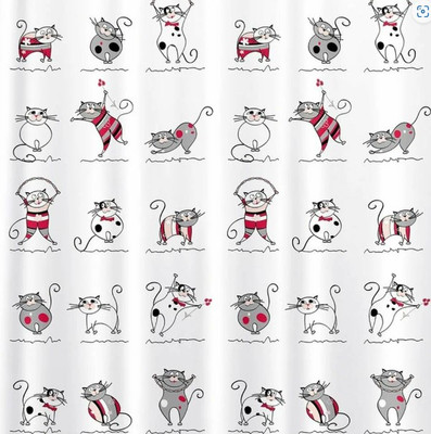 Шторка-занавеска для ванны VanStore Cats Peva 620-32