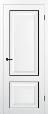 Дверь межкомнатная Contur KX 72 ДГ 70x200 (белый полипропилен/молдинг черный)