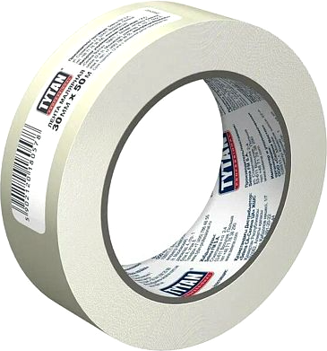 Лента малярная Tytan Professional 30мм / 11526 (50м, белый)