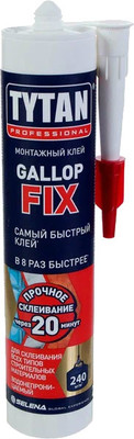 Клей Tytan Professional Монтажный Gallop Fix 63007 (290мл, белый)