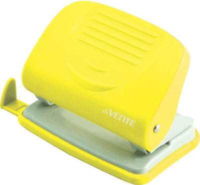 Дырокол deVente Neon / 4020801 (неоновый желтый)
