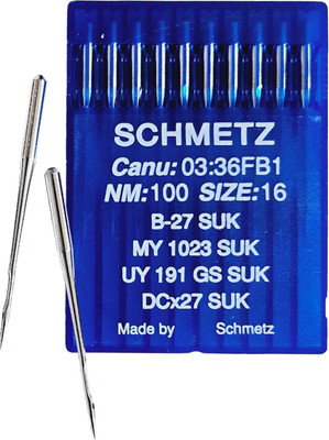 Набор игл для промышленной швейной машины Schmetz DCx27 100 SUK Sch-10 (10шт, для высокоэластичных тканей)