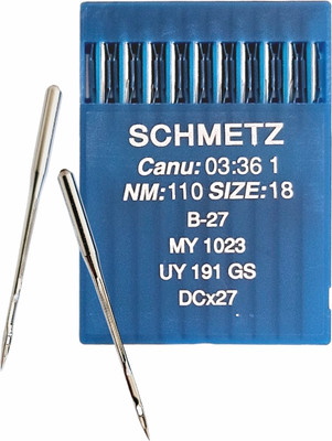 Набор игл для промышленной швейной машины Schmetz DCx27 110 Sch-10 (10шт, универсальные)