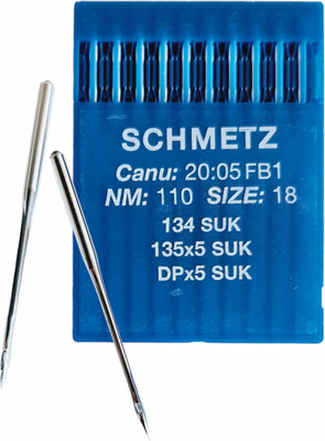 Набор игл для промышленной швейной машины Schmetz DPx5 110 SUK Sch-10 (10шт, для высокоэластичных тканей)