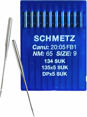 Набор игл для промышленной швейной машины Schmetz DPx5 65 SUK Sch-10 (10шт, для высокоэластичных тканей)