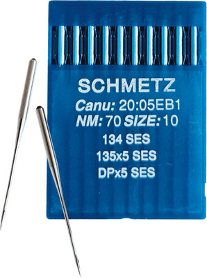 Набор игл для промышленной швейной машины Schmetz DPx5 70 SES Sch-10 (10шт, для трикотажа)