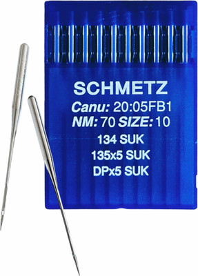 Набор игл для промышленной швейной машины Schmetz DPx5 70 SUK Sch-10 (10шт, для высокоэластичных тканей)