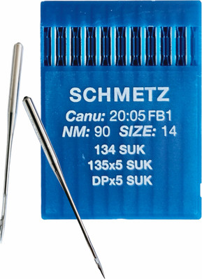 Набор игл для промышленной швейной машины Schmetz DPx5 90 SUK Sch-10 (10шт, для высокоэластичных тканей)